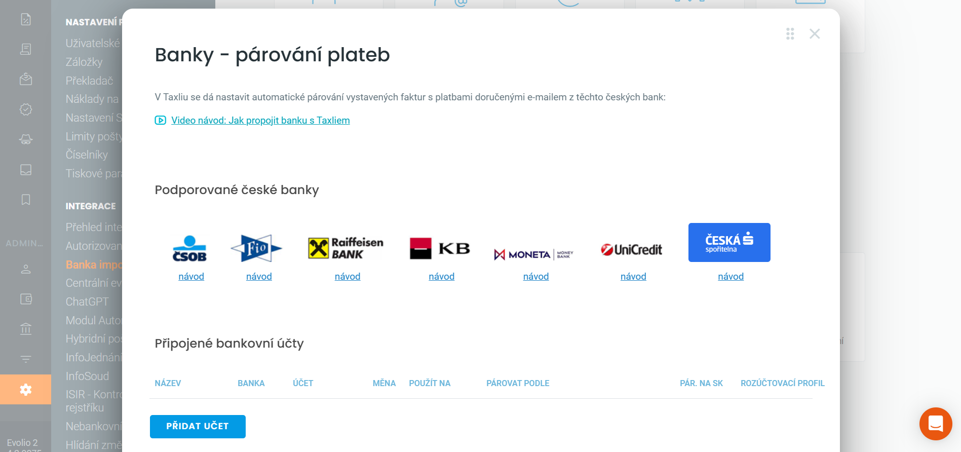 nová verze a přidání nové Banky Banky