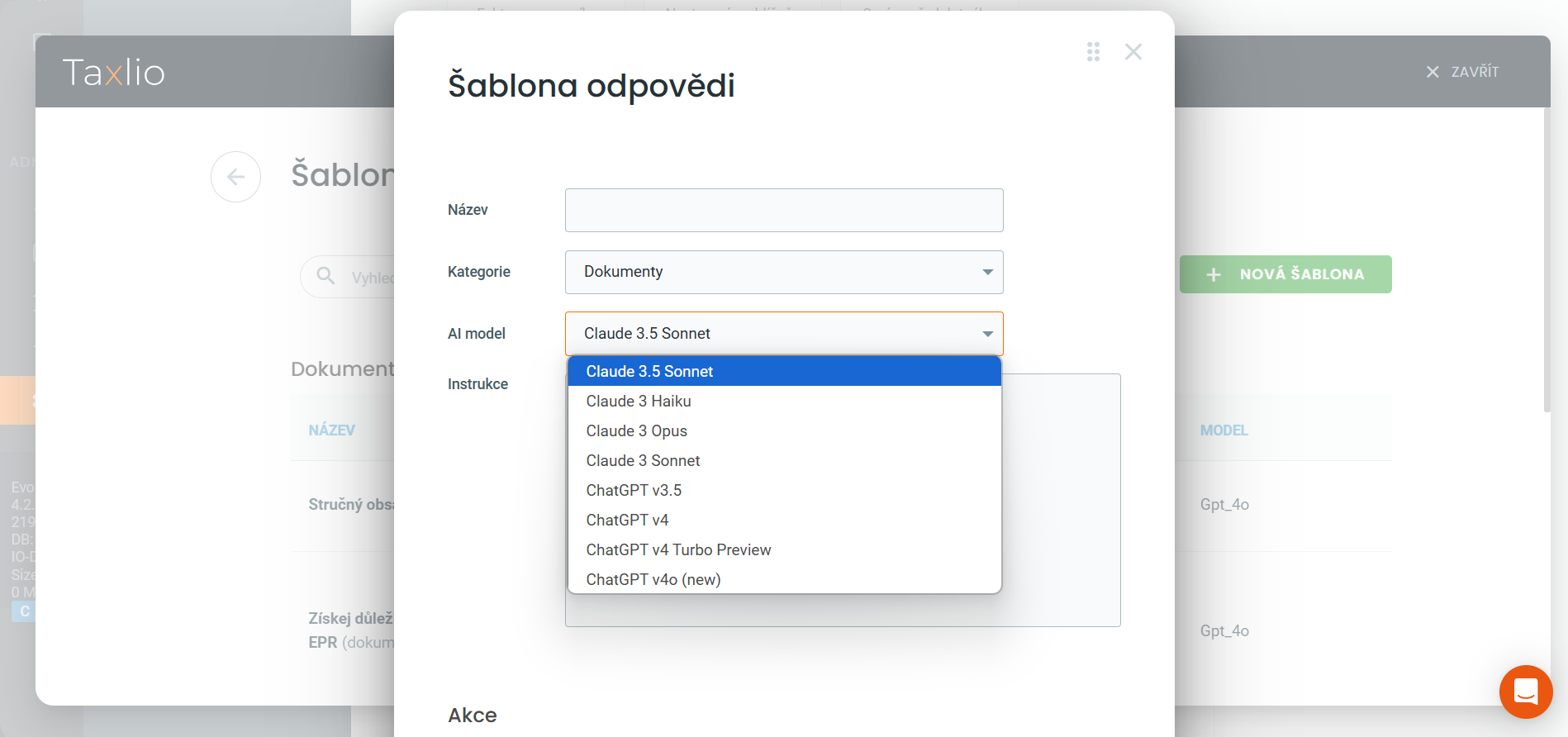 šablona AI šablona AI
