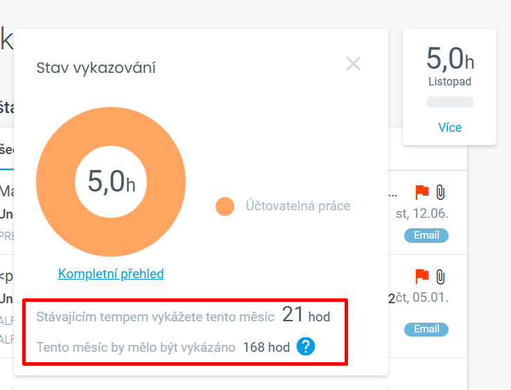 nová verze Stavu Vykazování Stav vykazování